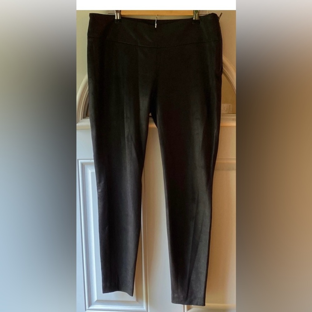 Faux-leather tapered pants